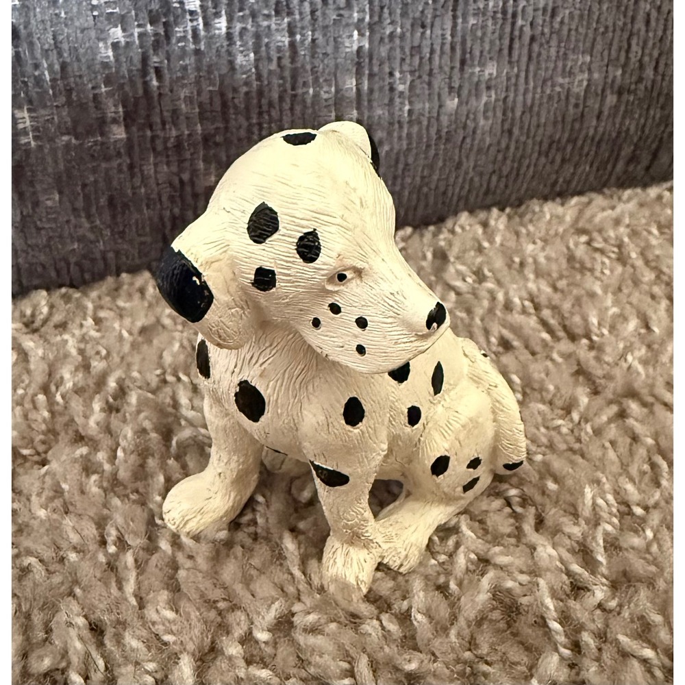 Vintage Dalmatian Puppy Figurine Sitting Dog Statue 3.5" - Picture 2 of 6